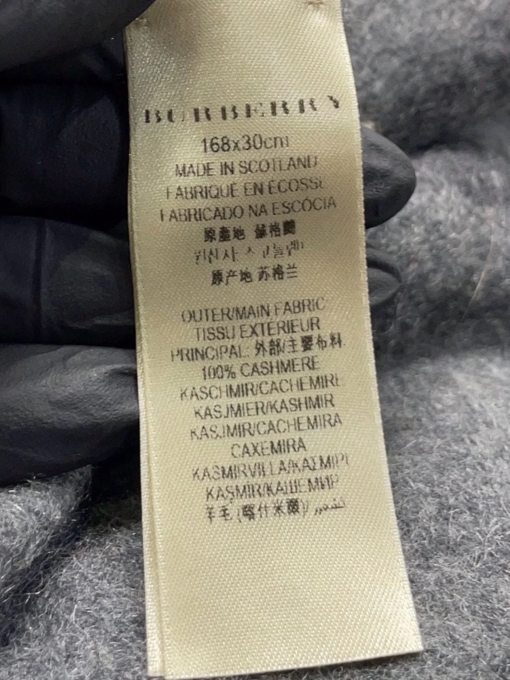 Burberry check cashmere scarf